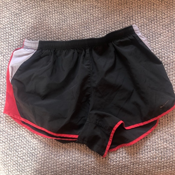 Nike Pants - Nike Running Shorts - Grey, White & Pink (M)